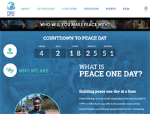 Tablet Screenshot of peaceoneday.org